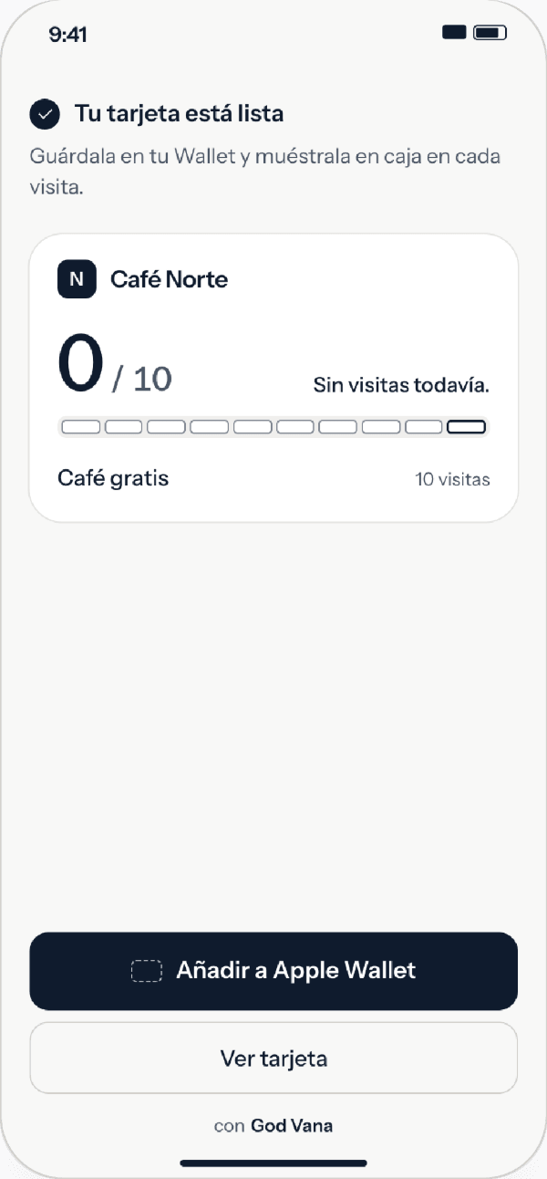 Tu tarjeta está lista